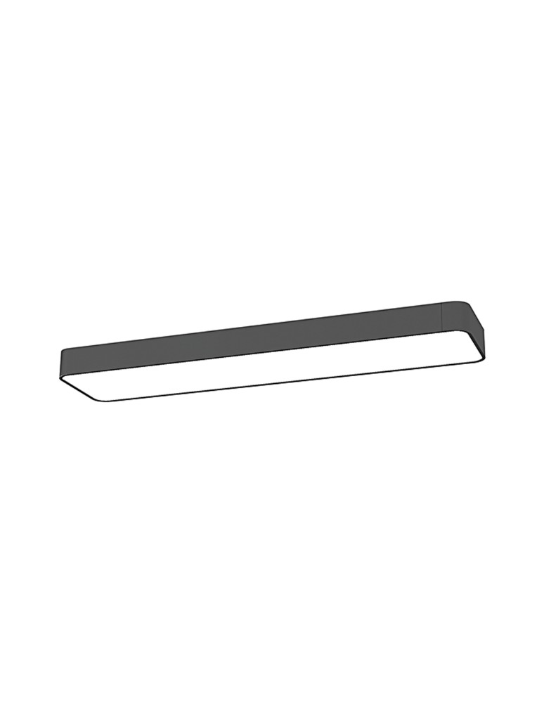 Plafonds - Nowodvorski SOFT LED 60X20 Plafond 2xLED T8 Graphite 7526 - product kolory-swiatla.pl 1