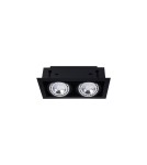 Square flush-mounted lamps - Nowodvorski DOWNLIGHT ES111 Spot Flush Mounted Max power 2x15W GU10 ES111 Black 9570 - product 1