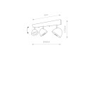 Spotlight ceiling lamps - Nowodvorski VESPA Spotlight/Spot Max power 3x75W GU10 ES111 White 9592 - product 2