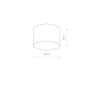 Ceiling lamps with lampshade - Nowodvorski CAMERON Ceiling Plafond Max power 3x25W only LED E27 Grey 9683 - product 2