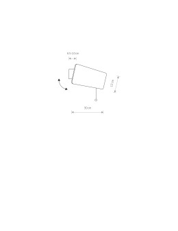 Nowodvorski OSLO 30 Wall lamp adjustable with switch Max power 1x40W E14 Oak 9700 - product 2