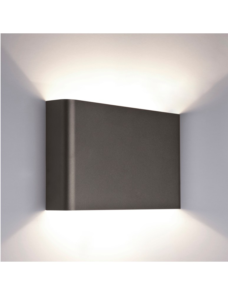 Minimalist wall lamps - Nowodvorski HAGA Wall Mounted Max power 2x40W G9 Graphite 9710 - product kolory-swiatla.pl 1