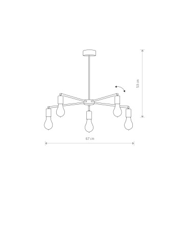 Nowodvorski STICKS V B Przysufitowa 5xE27 Czarny 9735 - produkt 2