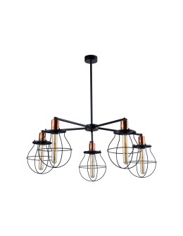Nowodvorski MANUFACTURE Ceiling Plafond/Suspended Max wattage 5x60W E27 Black 9738