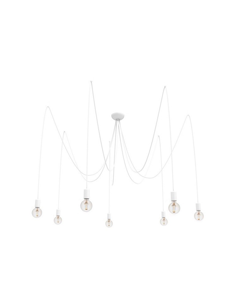 Pendant lamps spiders - Nowodvorski SPIDER Suspended Ceiling Max power 7x60W E27 White 9743 - product kolory-swiatla.pl 1
