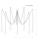 Pendant lamps spiders - Nowodvorski SPIDER Suspended Ceiling Max power 7x60W E27 White 9743 - product 2