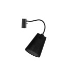 Wall lamps with lampshade - Nowodvorski FLEX SHADE Wall lamp adjustable with switch Max wattage 1x60W E27 Black 9758 - product 1