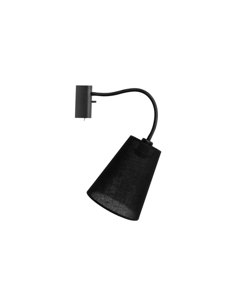 Wall lamps with lampshade - Nowodvorski FLEX SHADE Wall lamp adjustable with switch Max wattage 1x60W E27 Black 9758 - product kolory-swiatla.pl 1