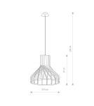 Boho pendant lamps - Nowodvorski BIO E27 Ceiling Pendant Max power 1x40W E27 Natural wood 9847 - product 2