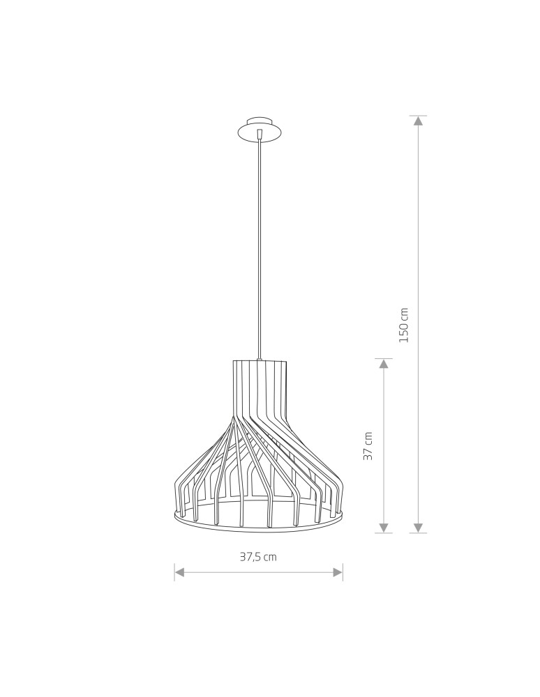 Boho pendant lamps - Nowodvorski BIO E27 Ceiling Pendant Max power 1x40W E27 Natural wood 9847 - product kolory-swiatla.pl 2