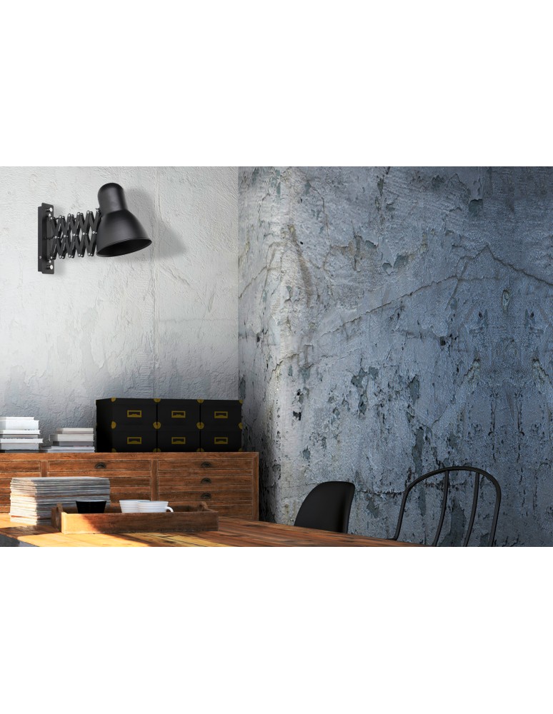 Wall lamps - Nowodvorski HARMONY Wall lamp adjustable with switch Max wattage 1x60W E27 Black 9890 - product kolory-swiatla.pl 3