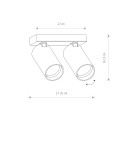 Spotlight ceiling lamps - Nowodvorski MONO Spotlight/Spot Max wattage 10W only LED GU10 White 7810 - product 6