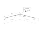 Spotlight ceiling lamps - Nowodvorski MONO CORNER 2x150 Reflector/Spot Max power 10W only LED GU10 White 7751 - product 2