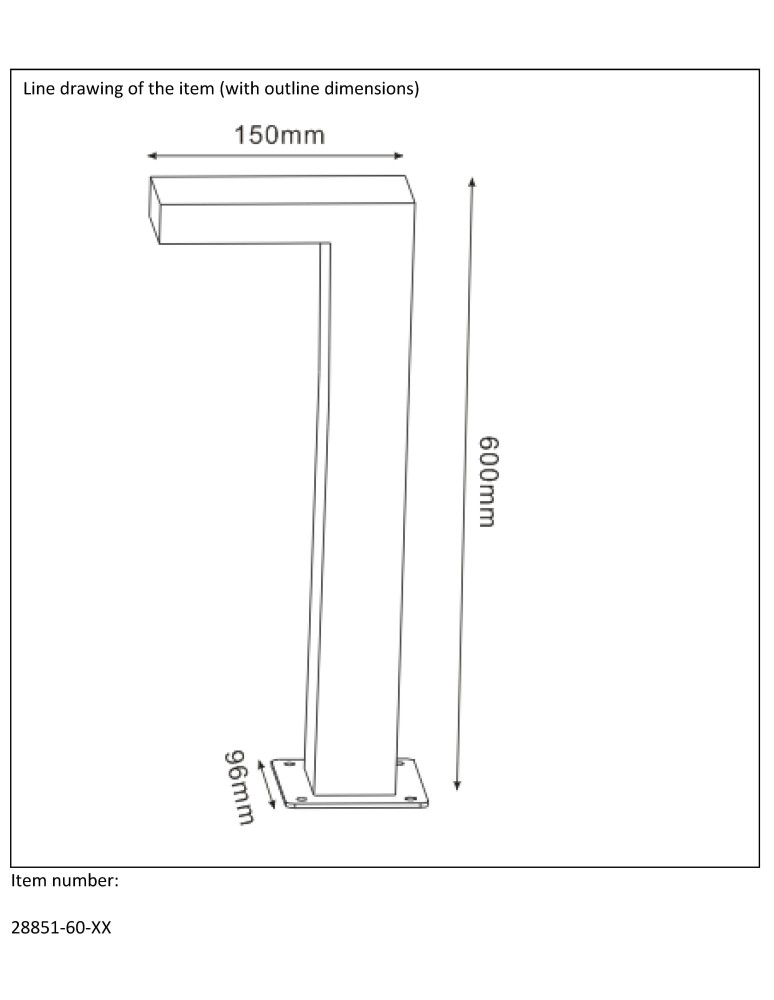 Standing garden lamps - Lucide TEXAS IP54 H40 L15 LED 6W anthracite 28851/60/30 Post. - product kolory-swiatla.pl 5
