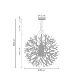 Pendant lamps - Step Into Design CORAL REEF white and red Hanging 62 cm ST-7101-1M - product 5