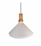 Pendant lamps - Step Into Design NORDIC WOODY White and Wood 35 cm Pendant ST-5097B - product 1