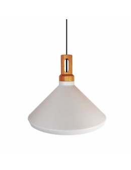 Step Into Design NORDIC WOODY White and Wood 35 cm Pendant ST-5097B