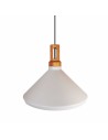 Step Into Design NORDIC WOODY White and Wood 35 cm Pendant ST-5097B