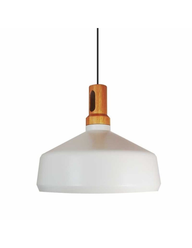 Pendant lamps - Step into Design NORDIC WOODY white wood pendant lamp 35 cm ST-5097A - product kolory-swiatla.pl 1