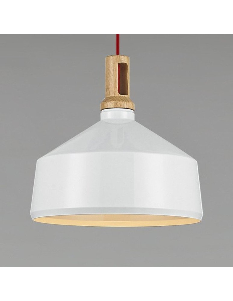 Pendant lamps - Step into Design NORDIC WOODY white wood pendant lamp 35 cm ST-5097A - product kolory-swiatla.pl 2