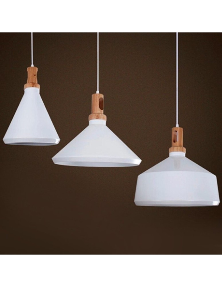 Pendant lamps - Step into Design NORDIC WOODY white wood pendant lamp 35 cm ST-5097A - product kolory-swiatla.pl 4