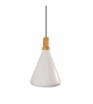 Pendant lamps - Step Into Design NORDIC WOODY White wood 25 cm Pendant ST-5097c - product 1