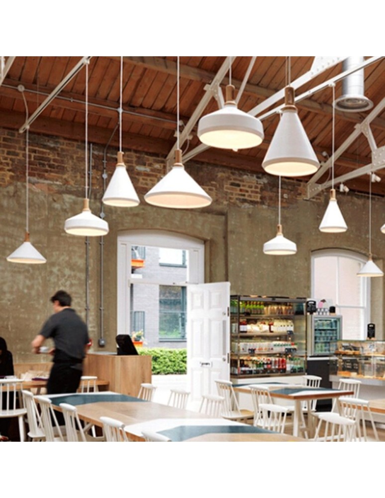 Pendant lamps - Step Into Design NORDIC WOODY White wood 25 cm Pendant ST-5097c - product kolory-swiatla.pl 4
