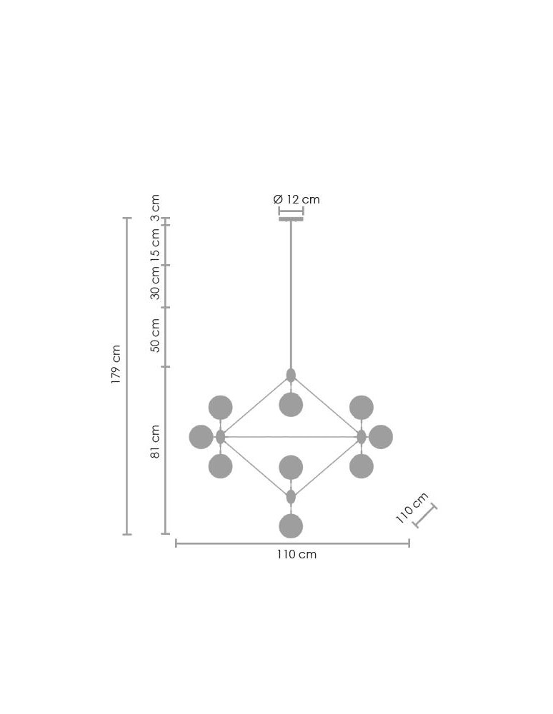 Designer pendant lamps - Step Into Design ASTRIFERO-15 with transparent shades 110 cm Pendant ST-9047-15 - product kolory-swiatla.pl 9