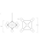 Designer pendant lamps - Step Into Design ASTRIFERO-15 with transparent shades 110 cm Pendant ST-9047-15 - product 10