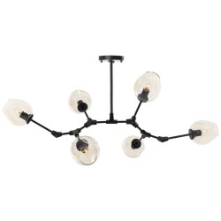 Step Into Design MODERN ORCHID-6 Bursztynowo Czarny 130 cm Wisząca ST-1232-6