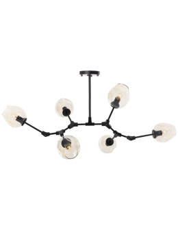 Step Into Design MODERN ORCHID-6 Bursztynowo Czarny 130 cm Wisząca ST-1232-6