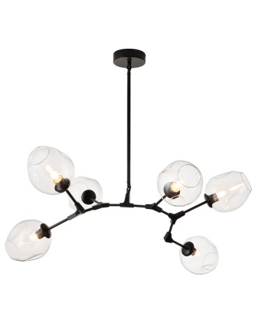 Step Into Design MODERN ORCHID-6 Amber Black 130 cm Pendant ST-1232-6 - product 2