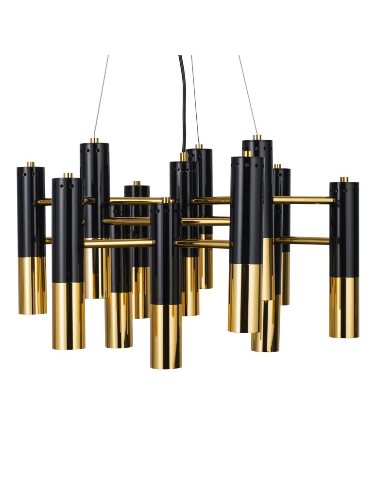 Designer pendant lamps - Step Into Design GOLDEN PIPE-13 Black Gold 60 cm Pendant ST-5719-13 - product kolory-swiatla.pl 2