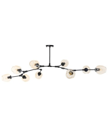 Step Into Design MODERN ORCHID-9 Amber Black 150 cm Pendant ST-1232-9