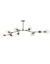 Step Into Design MODERN ORCHID-9 Amber Black 150 cm Pendant ST-1232-9