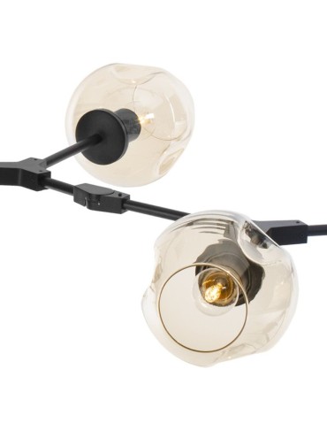 Step Into Design MODERN ORCHID-9 Amber Black 150 cm Pendant ST-1232-9 - product 2