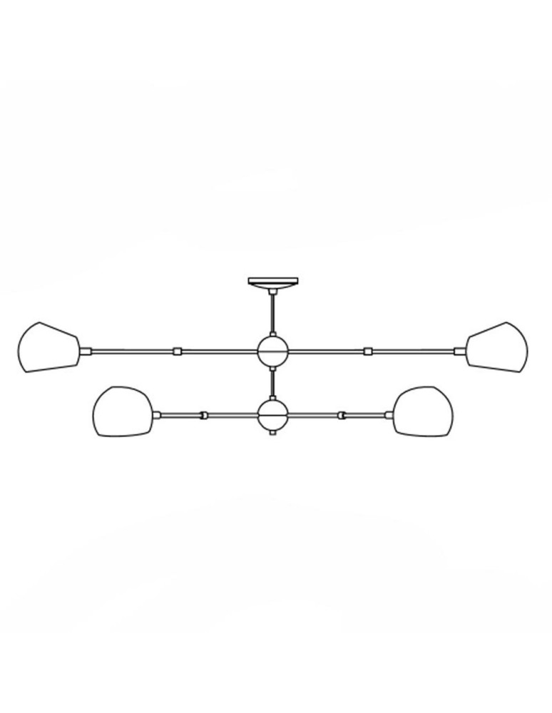 Step Into Design ASTRONOMY-6 Czarny 165 cm Wisząca ST-5335-6