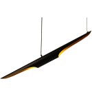 Pendant lamps - Step into Design Pendant Lamp BLACK TUBE black and gold 100 cm ST-0502-1 - product 1