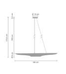 Pendant lamps - Step into Design Pendant Lamp BLACK TUBE black and gold 100 cm ST-0502-1 - product 5