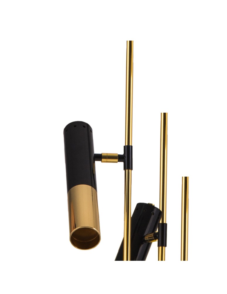 Gold floor lamps - Step Into Design GOLDEN PIPE-3 Black Gold 180 cm ST-5718-3 Standing - product kolory-swiatla.pl 3