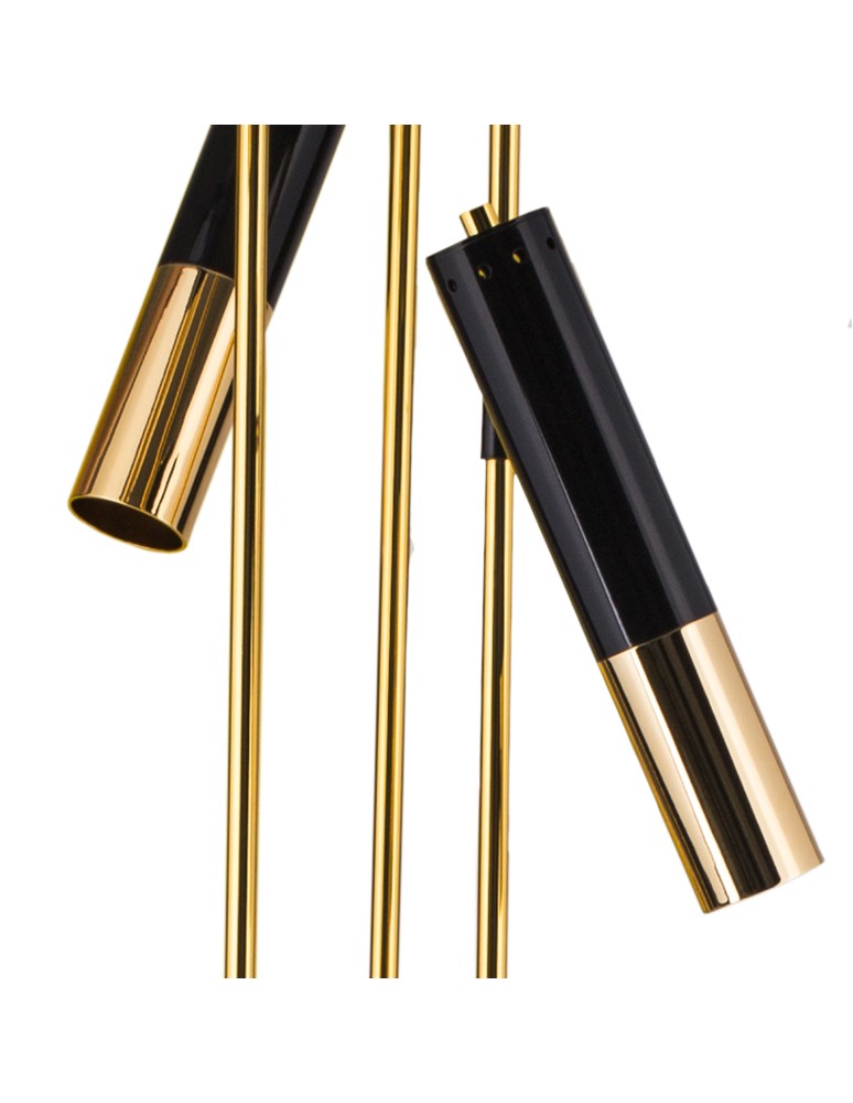 Gold floor lamps - Step Into Design GOLDEN PIPE-3 Black Gold 180 cm ST-5718-3 Standing - product kolory-swiatla.pl 6