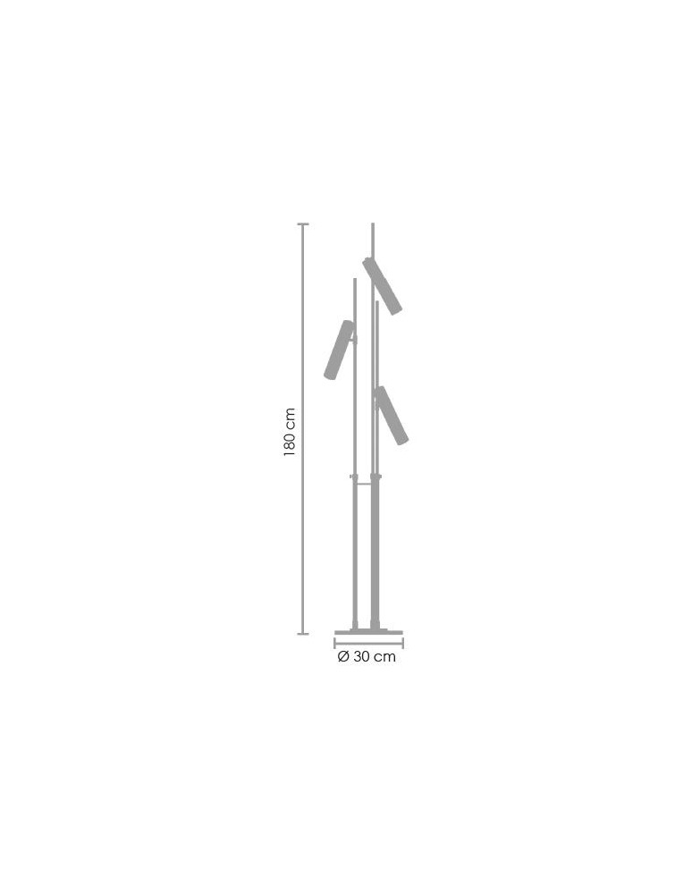 Gold floor lamps - Step Into Design GOLDEN PIPE-3 Black Gold 180 cm ST-5718-3 Standing - product kolory-swiatla.pl 7