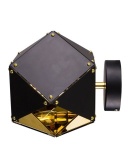 Step Into Design NEW GEOMETRY-1 Czarno Złoty 15,5 cm Kinkiet ST-8861-1