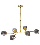 Pendant lamps - Step Into Design MODERN ORCHID-6 gold Grey 130 cm Pendant ST-1232-6 - product 1