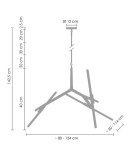 Designer pendant lamps - Step Into Design STICKS-6 Gold Pendant ST-1001-6 Gold - product 8