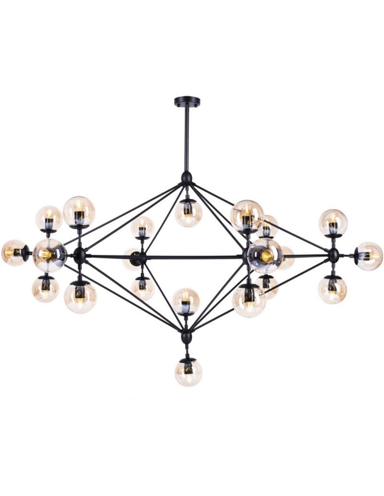 Pendant lamps - Step Into Design ASTRIFERO-21 Amber Black 165 cm Pendant ST-9047-21 - product kolory-swiatla.pl 1