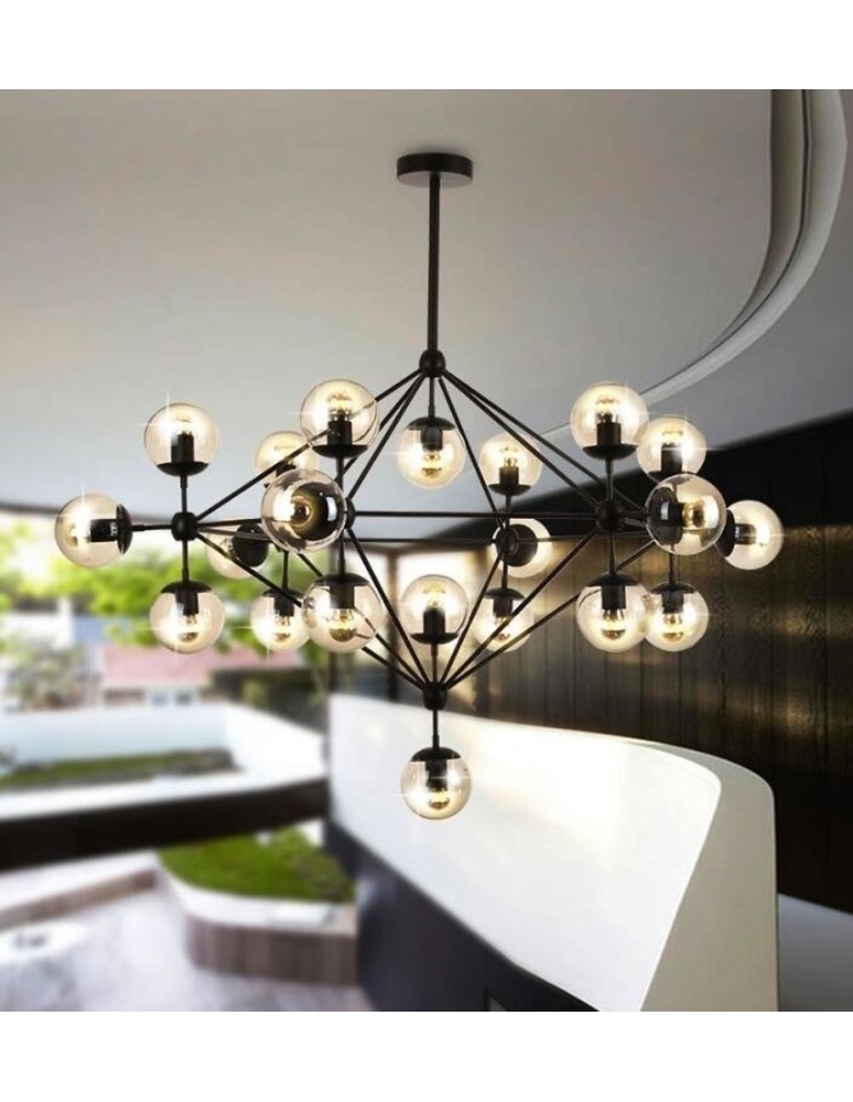 Pendant lamps - Step Into Design ASTRIFERO-21 Amber Black 165 cm Pendant ST-9047-21 - product kolory-swiatla.pl 7