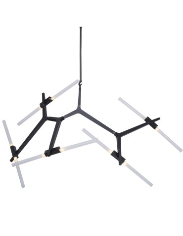 Step Into Design STICKS-6 Lampa wisząca czarna ST-1001-6 black - produkt 2