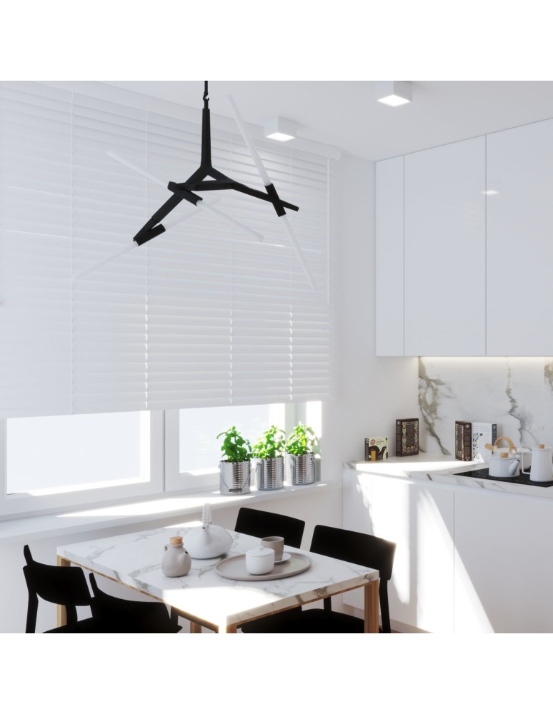 Designer pendant lamps - Step Into Design STICKS-6 Pendant lamp black ST-1001-6 black - product kolory-swiatla.pl 7