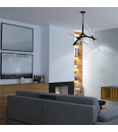 Designer pendant lamps - Step Into Design STICKS-6 Pendant lamp black ST-1001-6 black - product 9